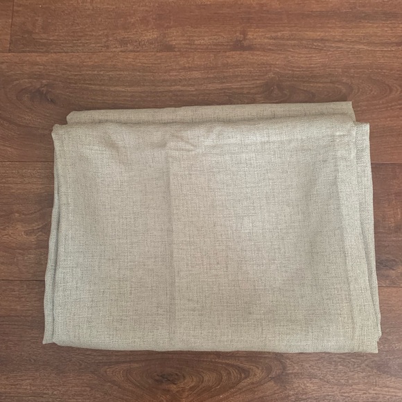 NWOT Single Solid Light Olive Green Textured Woven Curtain Panel 55" W X 85” L - Picture 2 of 6